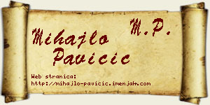 Mihajlo Pavičić vizit kartica